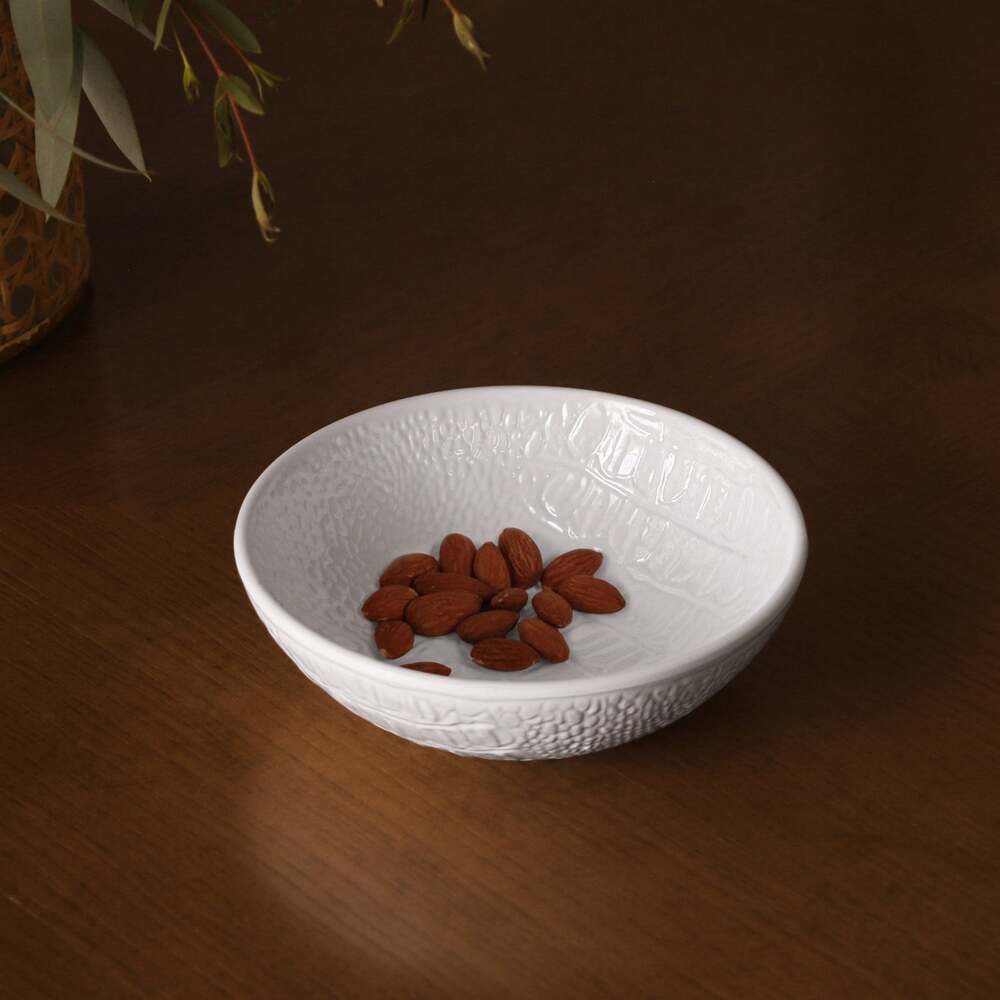 Vida Croc Round Mini Bowl - White by Beatriz Ball 2