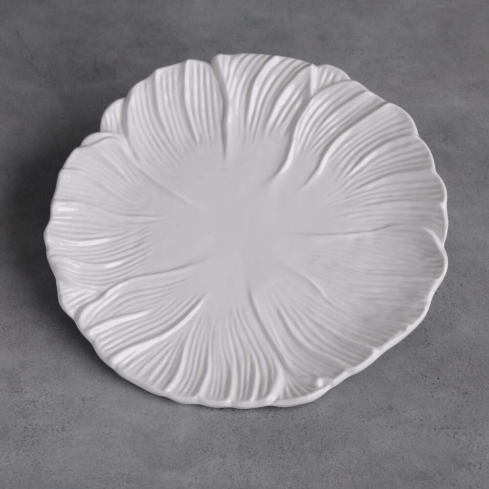 Vida Lettuce 13" Charger Set of 4 - White by Beatriz Ball