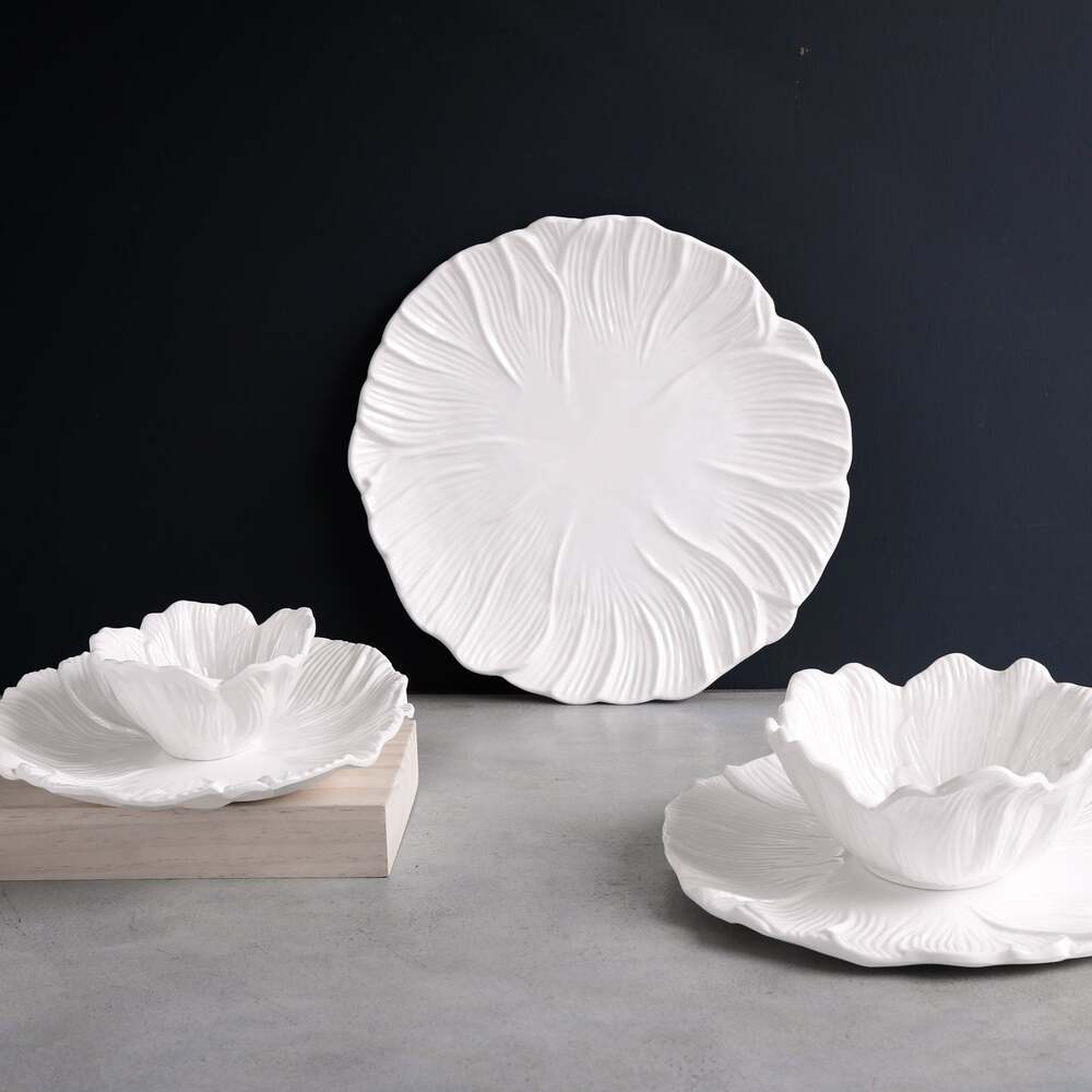 Vida Lettuce Cereal Bowl Set of 4 - White by Beatriz Ball 1