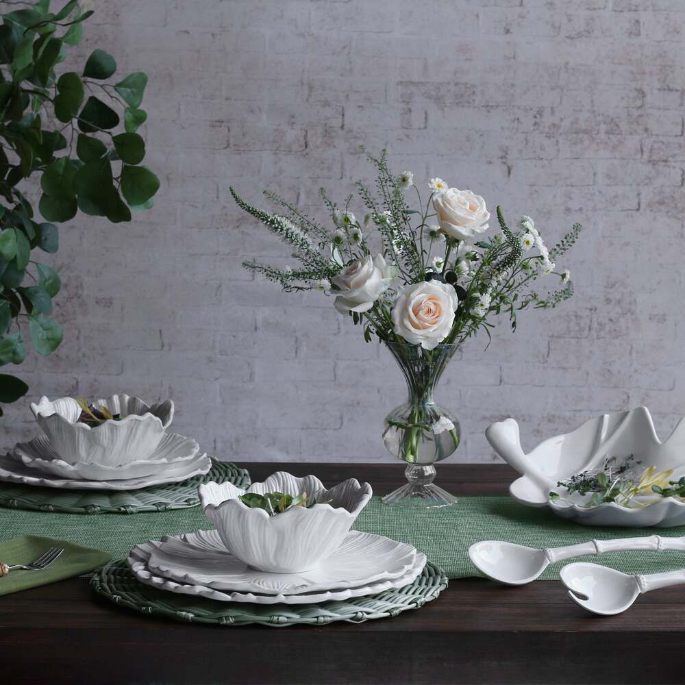 Vida Lettuce Cereal Bowl Set of 4 - White by Beatriz Ball 2