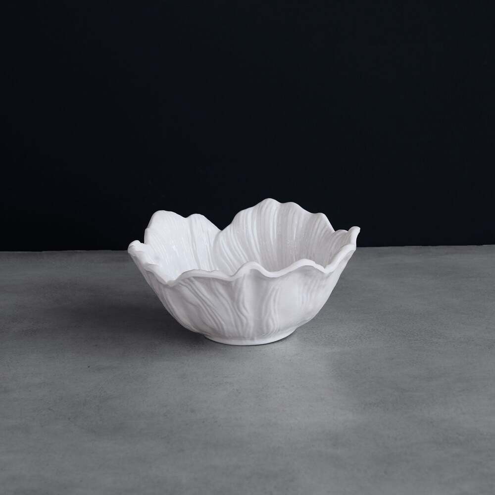 Vida Lettuce Cereal Bowl Set of 4 - White by Beatriz Ball