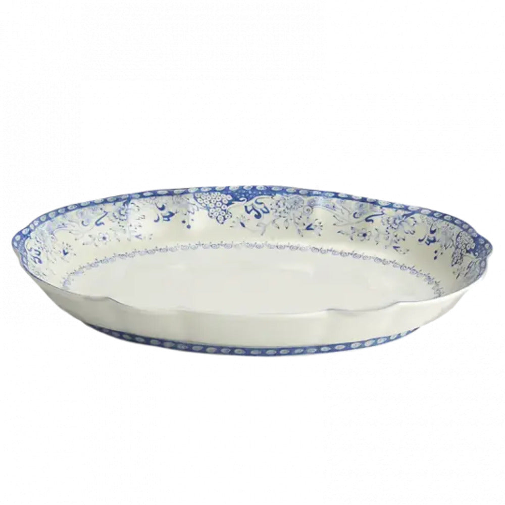 Virginia Blue Oval Serving Dish by Mottahedeh