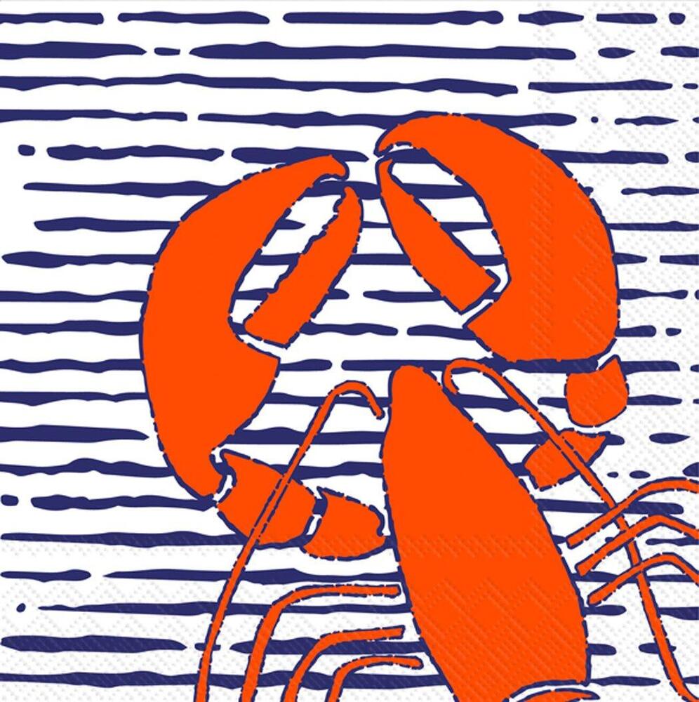 Waterline Lobstercocktail Napkin By Boston International by Mariposa
