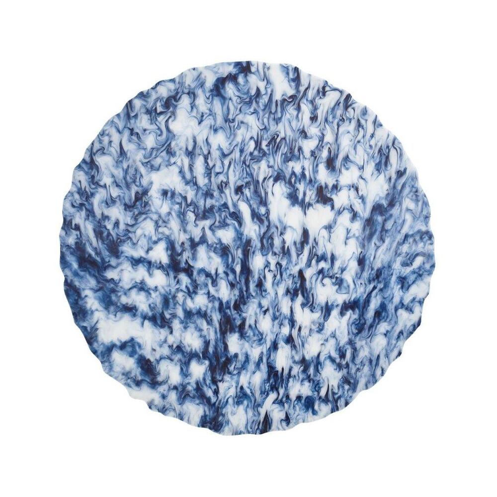 Waves Placemat in White & Navy - Set of 4 by Kim Seybert