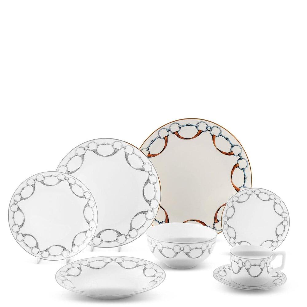 Wellington Bit Pattern Bone China Round Charger Plate by Vagabond House 2
