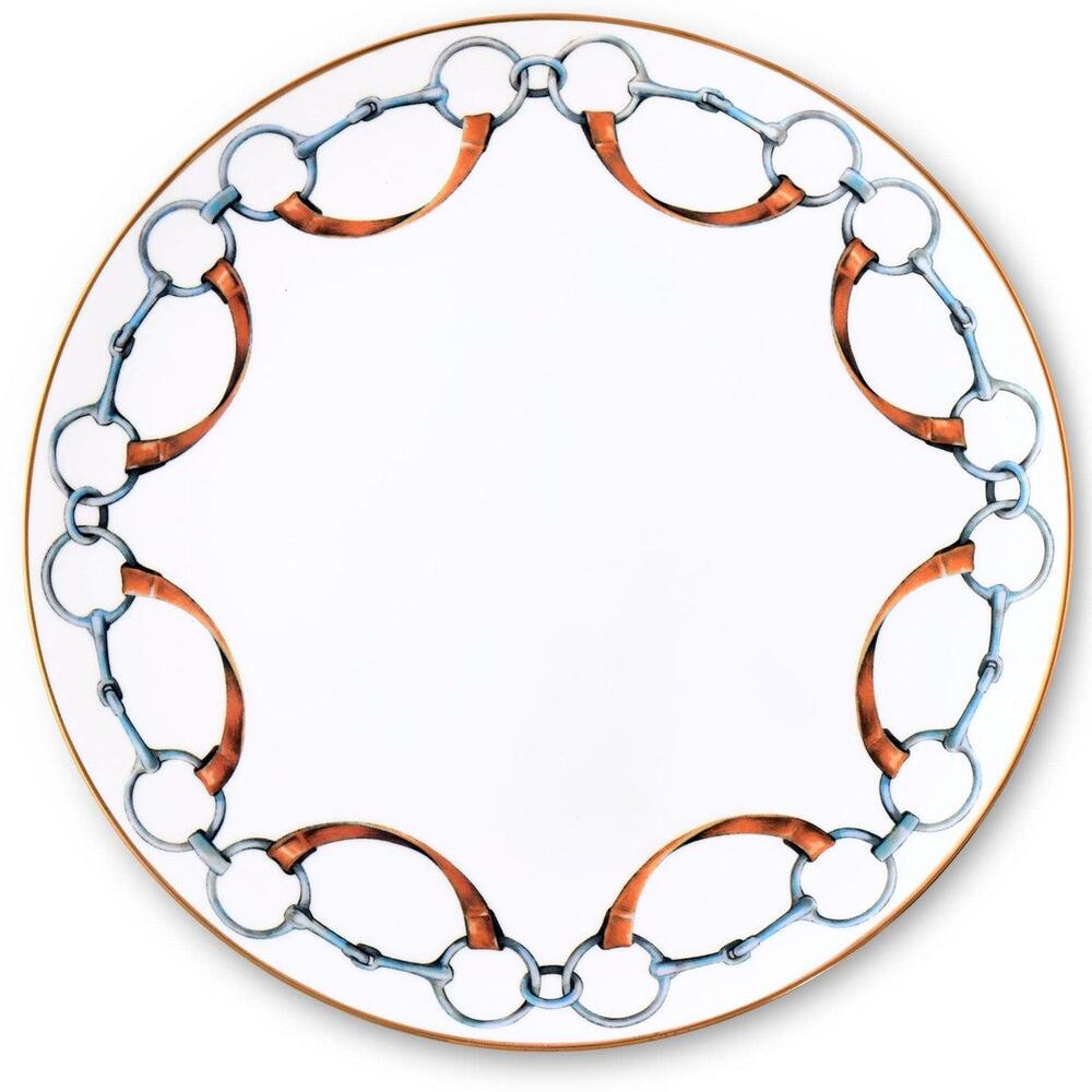 Wellington Bit Pattern Bone China Round Charger Plate by Vagabond House