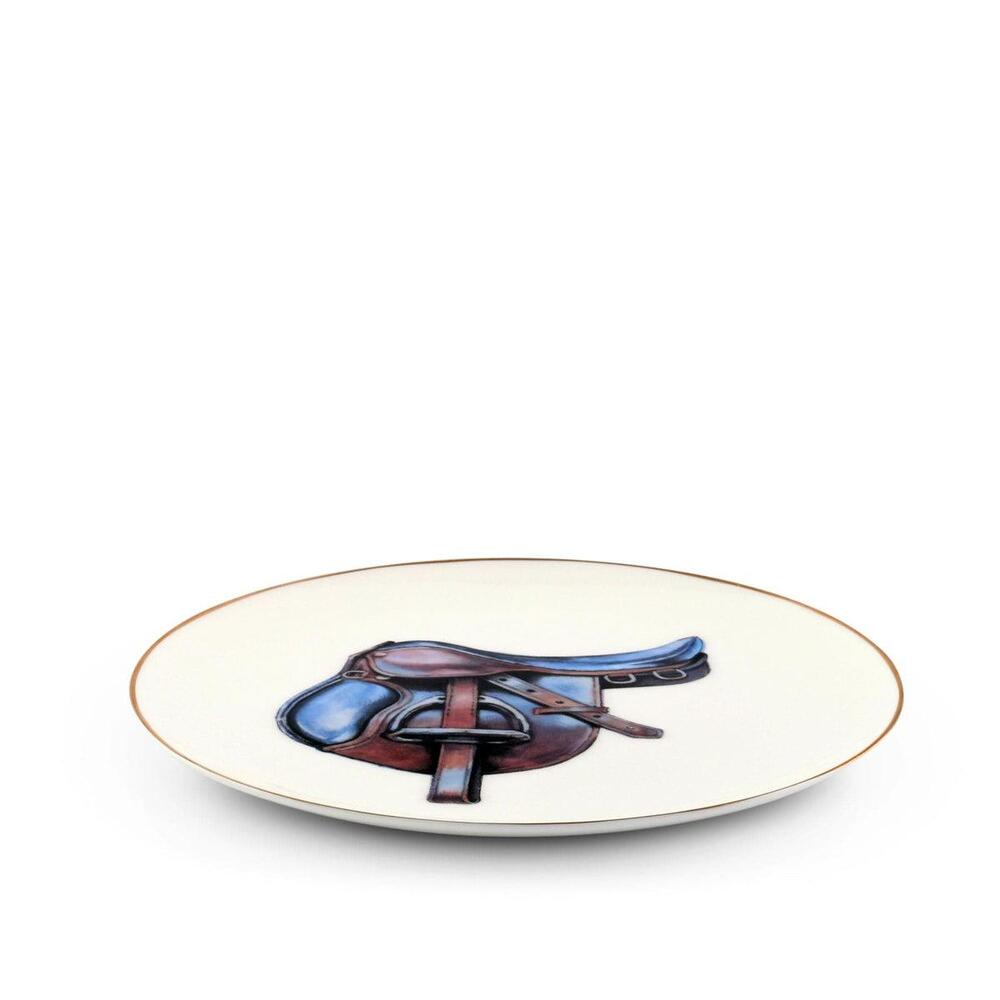 Wellington English Saddle Pattern Bone China Round Salad Plate by Vagabond House 1