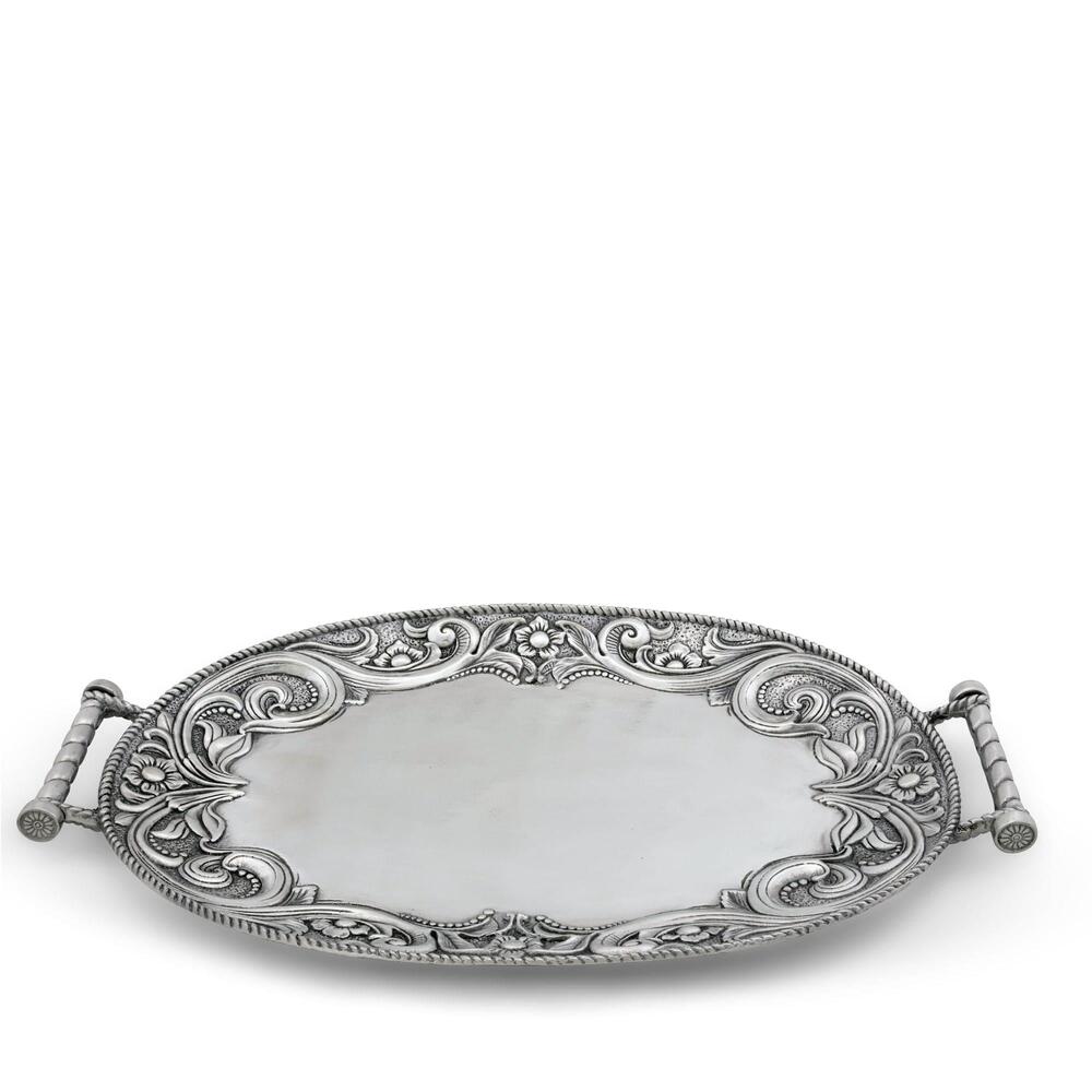 Western Leather Serving Tray by Arthur Court Designs 2