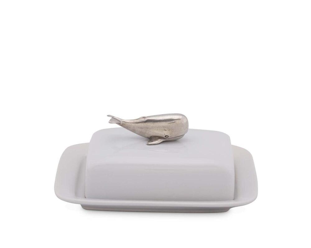 Whale Stoneware Butter Dish by Vagabond House 1