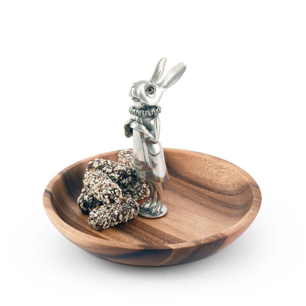 Whimsical Bunny Wood Tidbit Bowl by Vagabond House 2