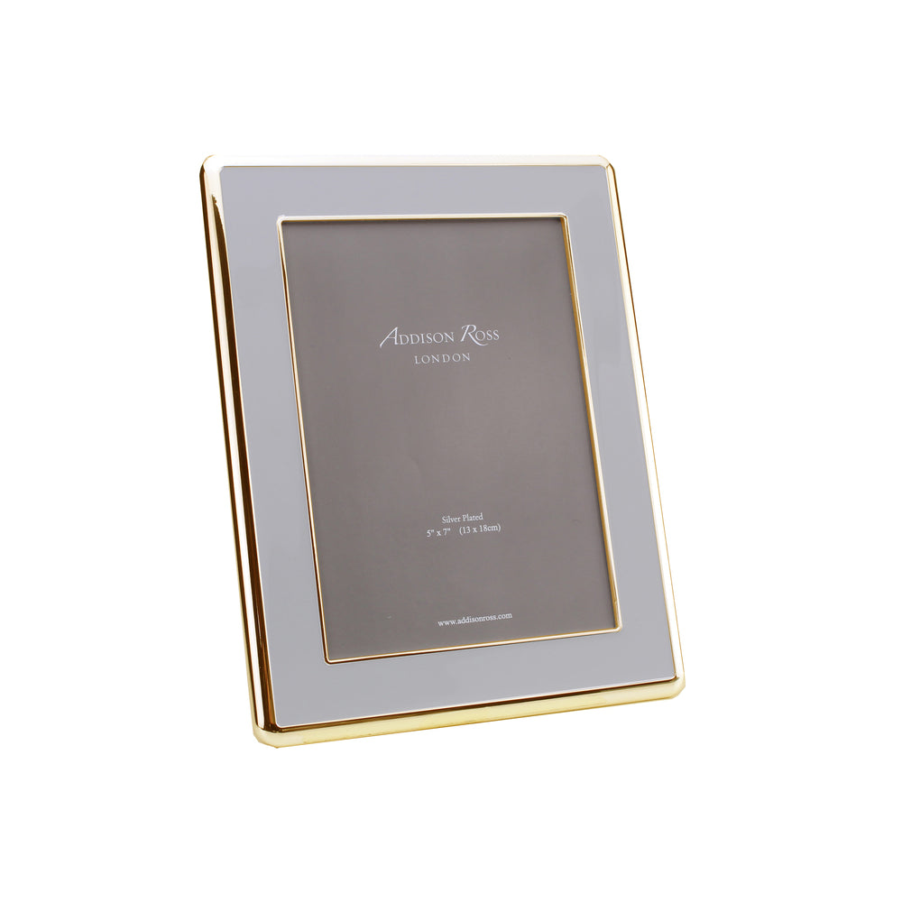 Wide Curved Chiffon Enamel & Gold Picture Frame 30mm by Addison Ross