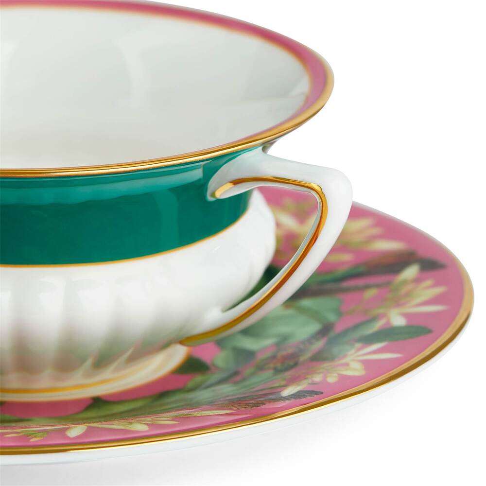Wonderlust Pink Lotus Teacup & Saucer by Wedgwood Additional Image - 2
