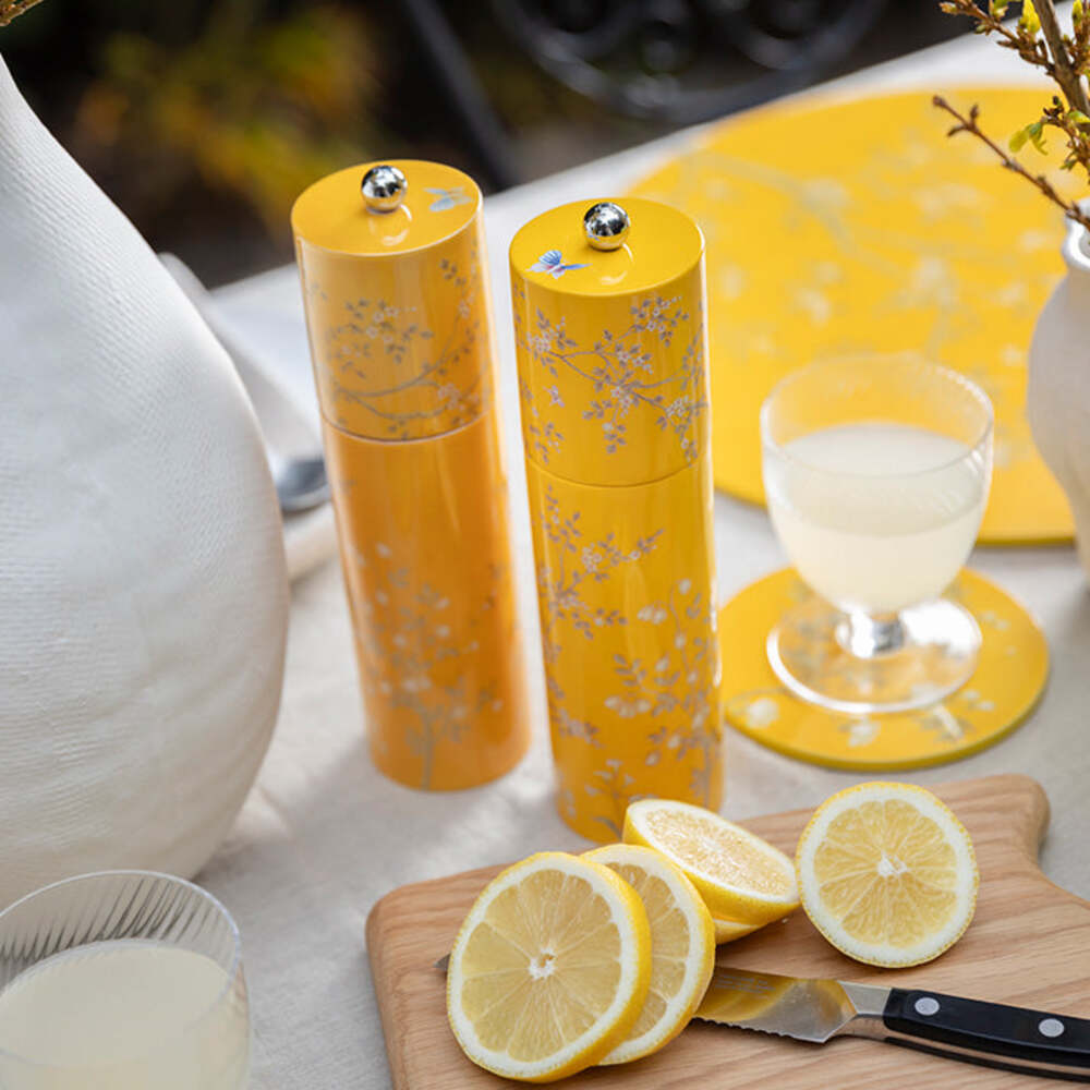 Yellow Chinoiserie Coasters - Set of 4 by Addison Ross Additional Image-3