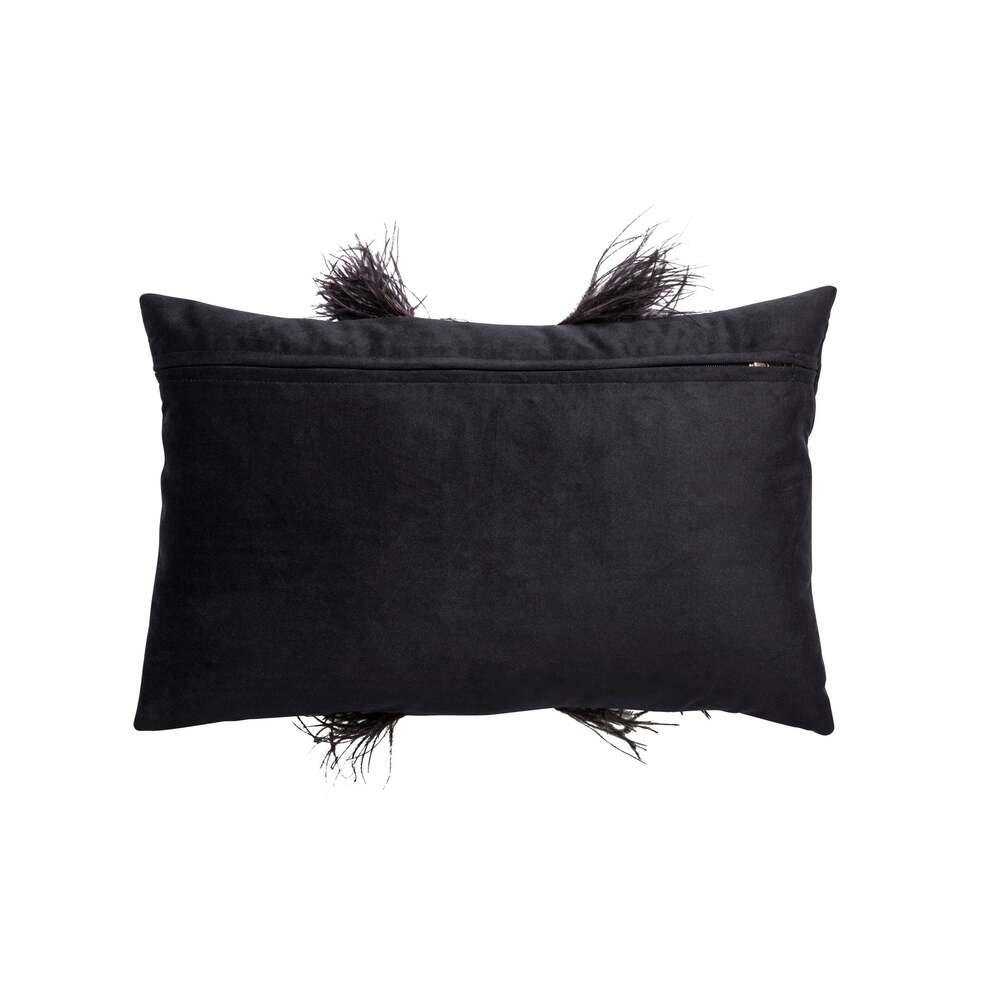 Zebra Hide with Ostrich Feather Trim by Ngala Trading Company Additional Image - 2