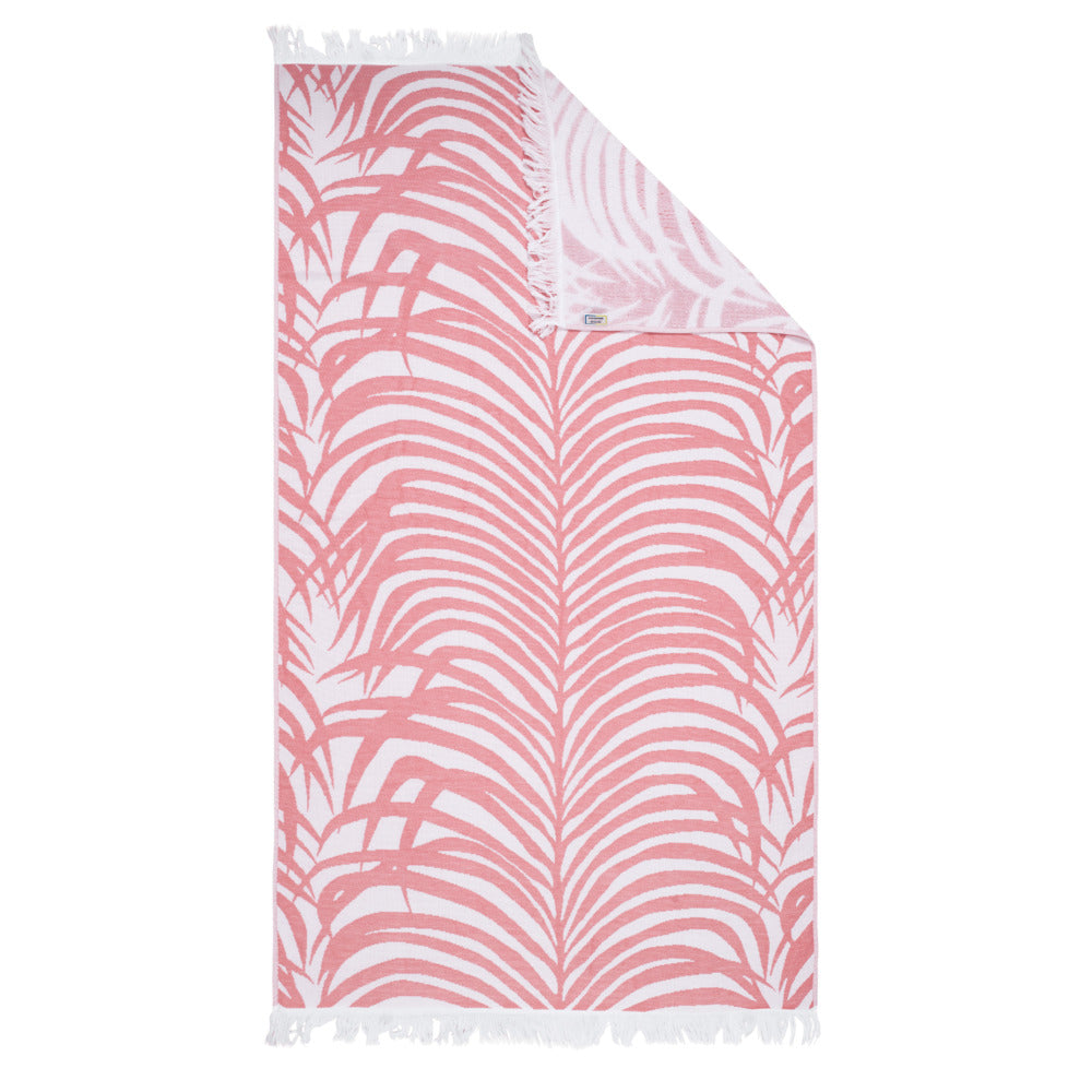 Zebra Palm Beach Towel Flamingo
