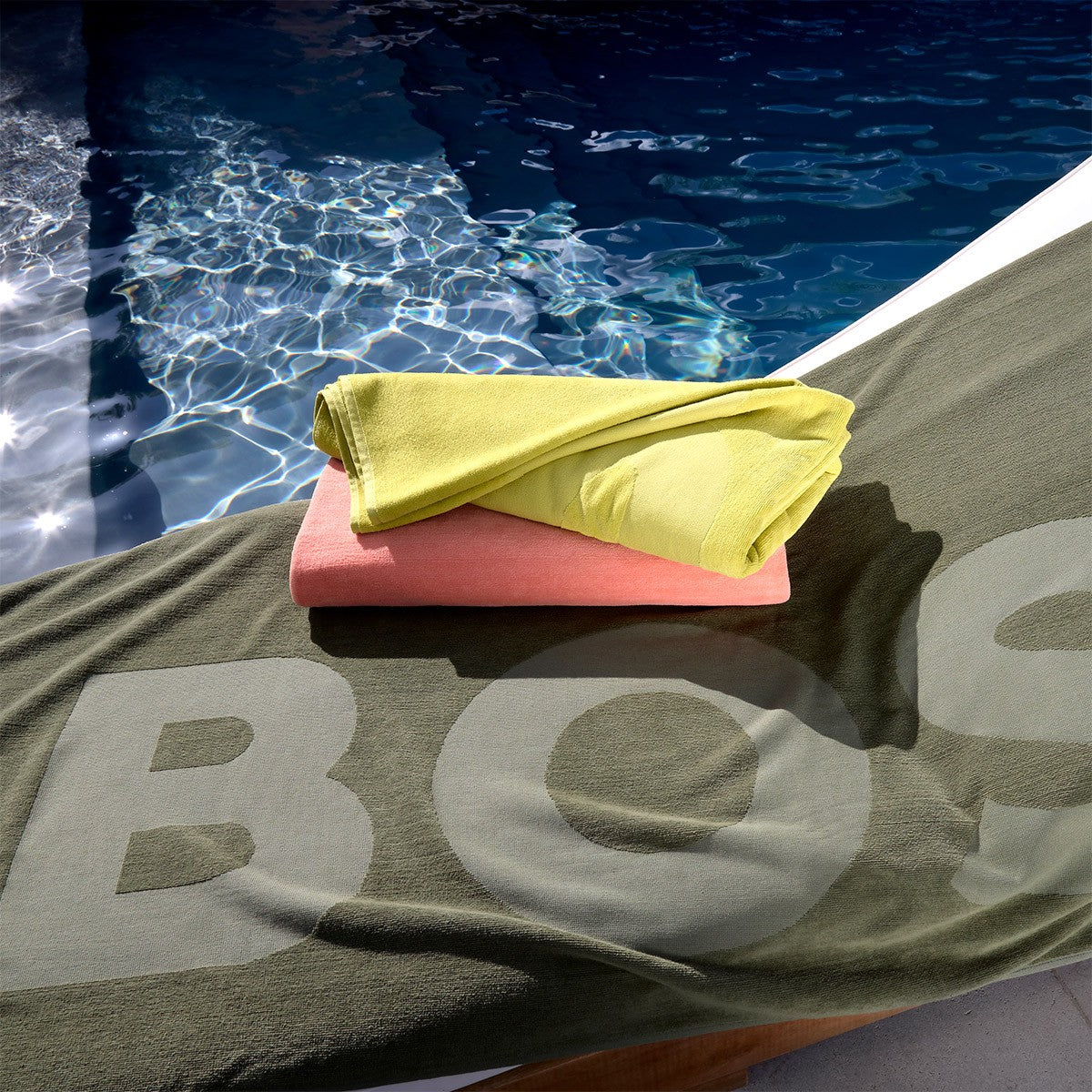 Zuma Velour Sculpted Beach Towel by Yves Delorme 5