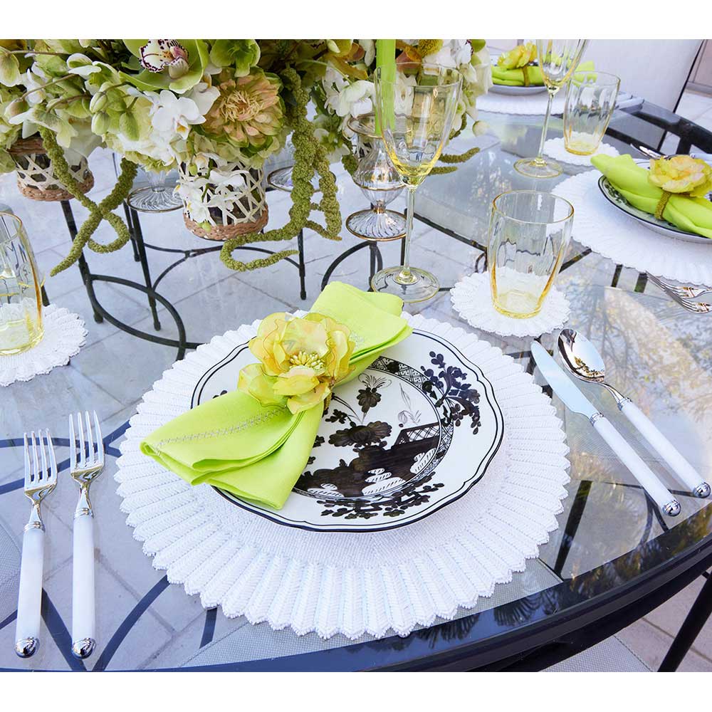 Lumina Coasters in White, Set of 4 in a Gift Bag by Kim Seybert Additional Image - 2