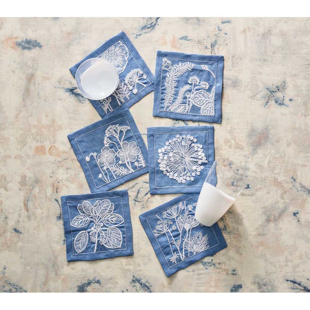 Sunprint Cocktail Napkins Multi, Set of 6 in a Gift Box by Kim Seybert Additional Image - 1