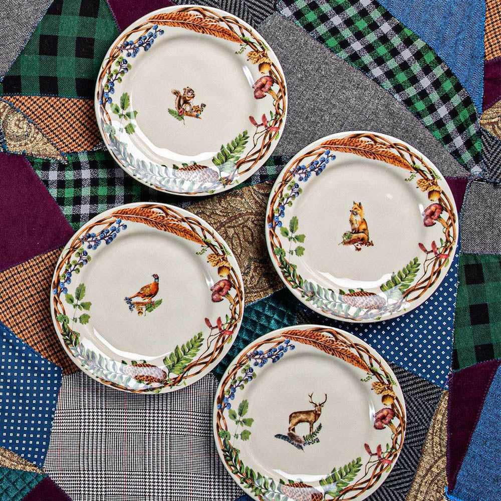 Forest Walk Dessert/Salad Plate Assorted Set of 4 by Juliska Additional Image-5