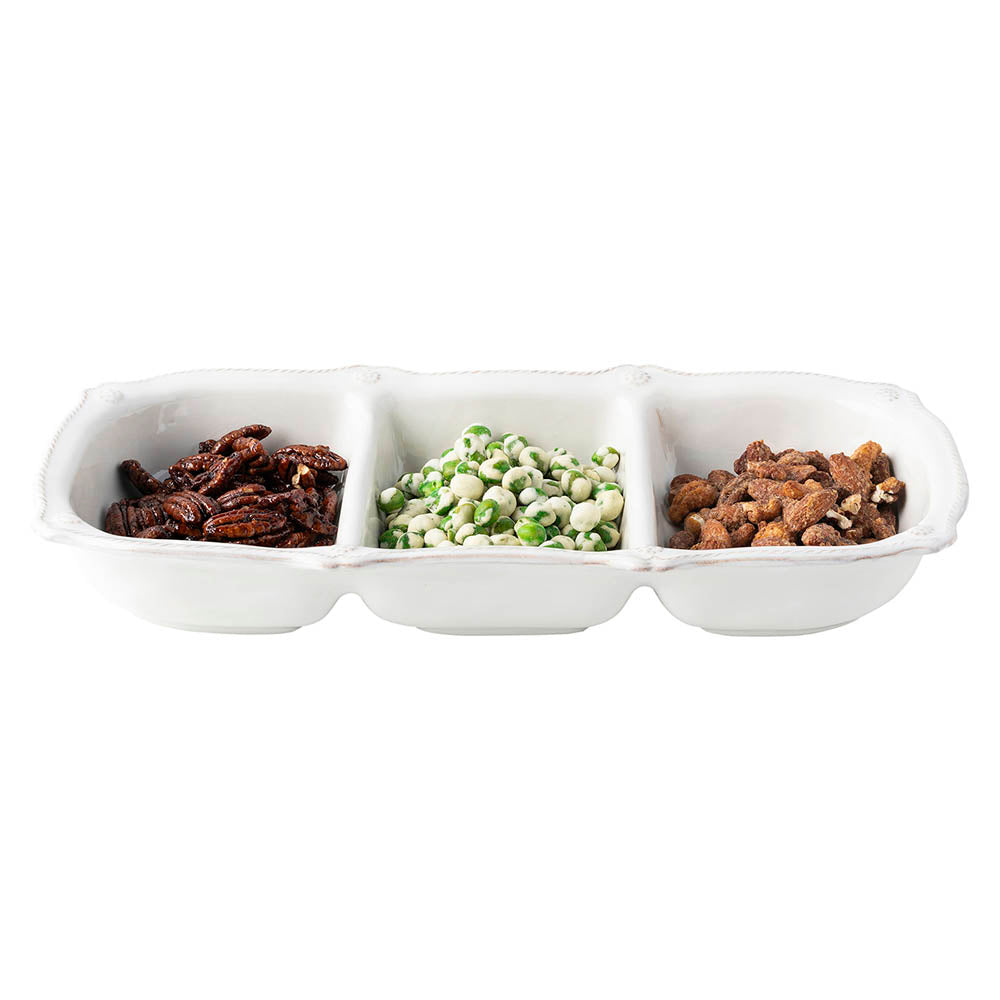 Berry & Thread White Triple Section Server by Juliska Additional Image-2