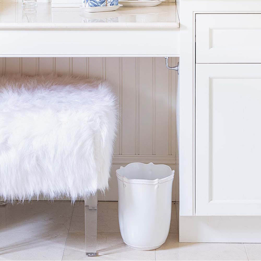 Berry & Thread Whitewash Wastebasket by Juliska Additional Image-1