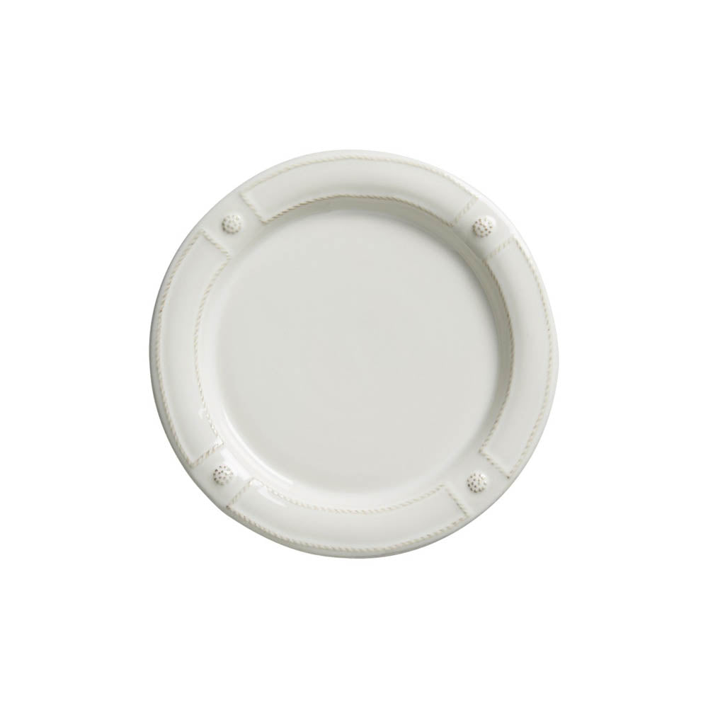Berry & Thread French Panel White Dessert/Salad Plate by Juliska