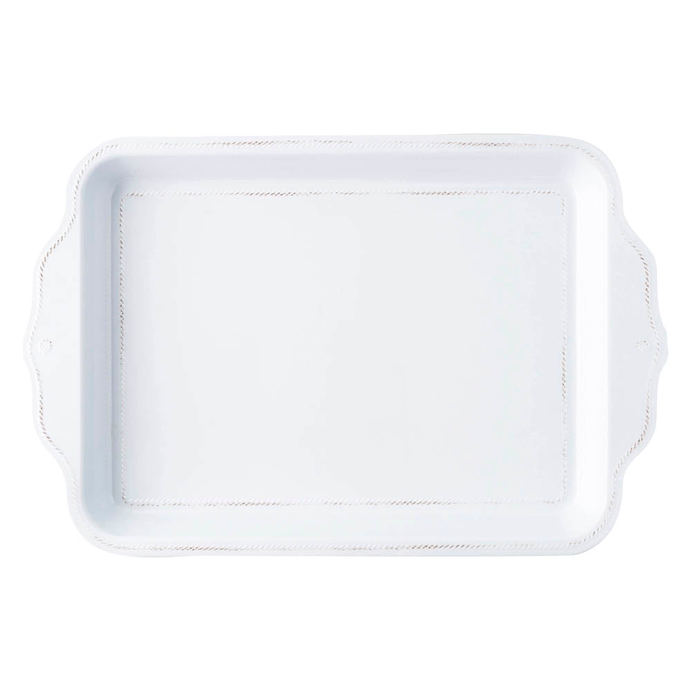Al Fresco Berry & Thread White 24" Handled Serving Tray by Juliska Additional Image-1