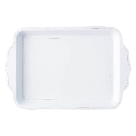 Al Fresco Berry & Thread White 24" Handled Serving Tray by Juliska Additional Image-1