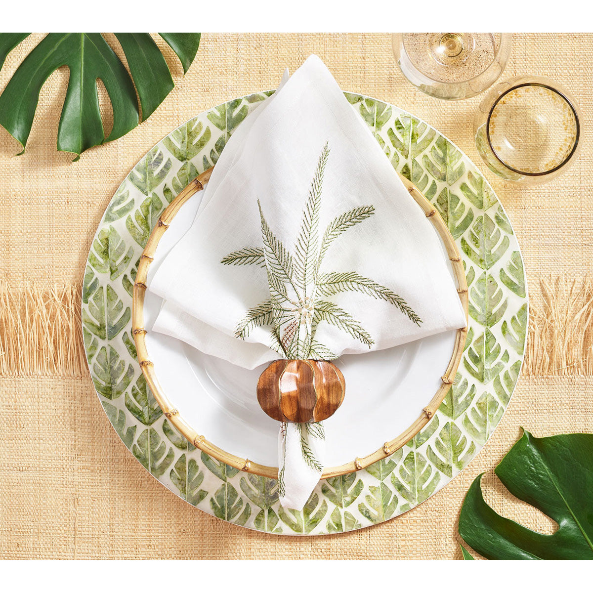 Palm Coast Napkin - Set of 4 by Kim Seybert Additional Image-2