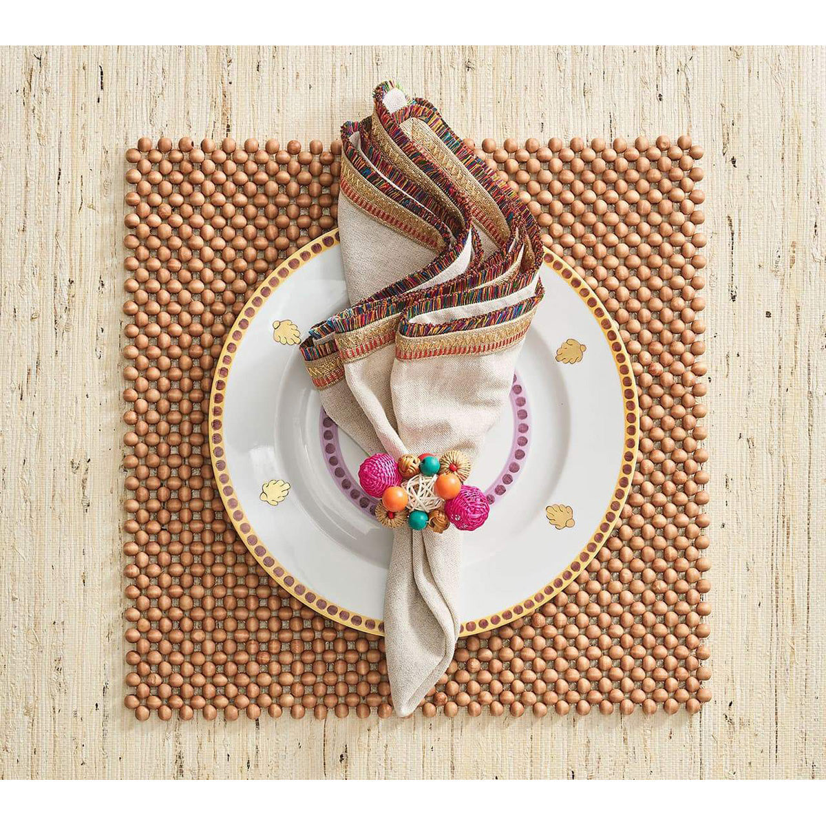 Java Napkin Ring - Set of 4 by Kim Seybert Additional Image-4
