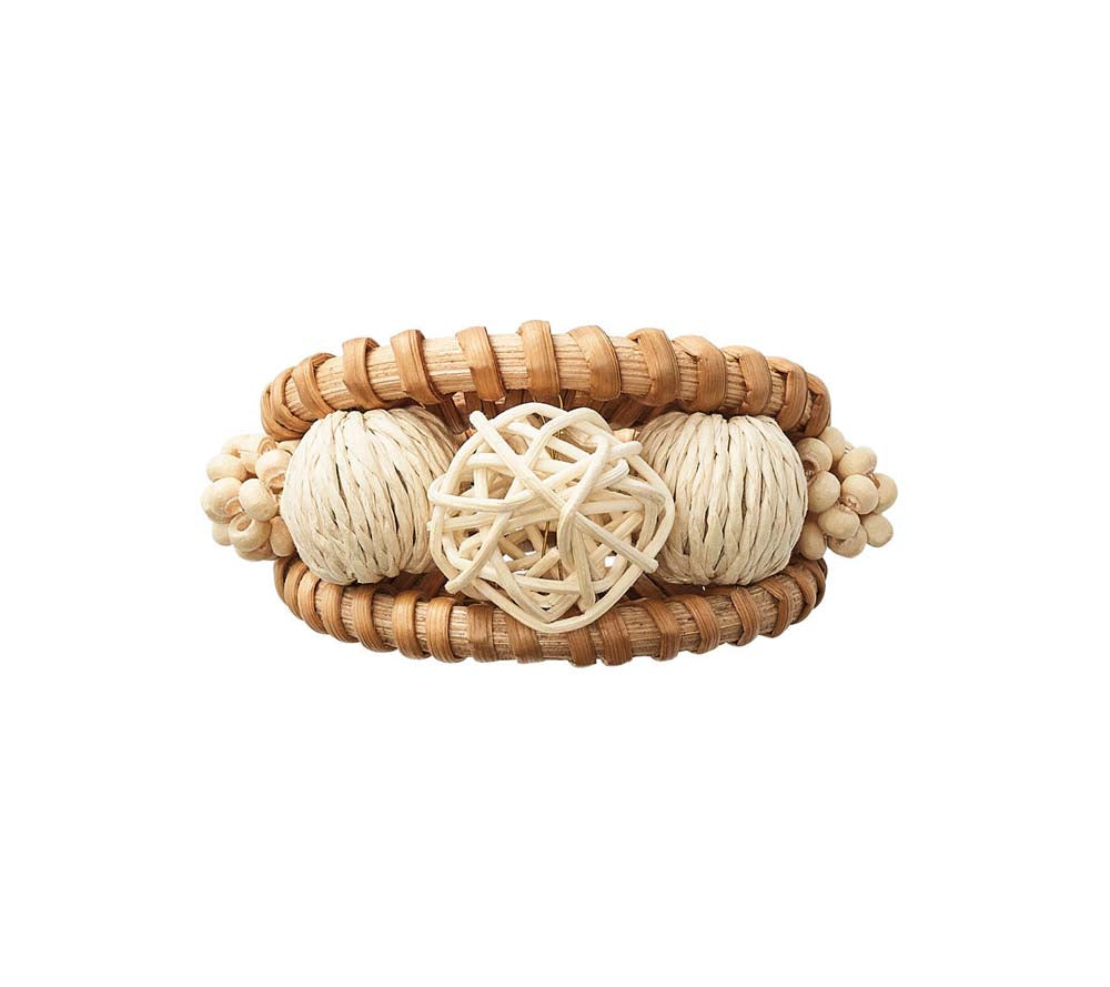 Playa Napkin Ring in Natural - Set of 4 by Kim Seybert Additional Image-2 Additional Image-4