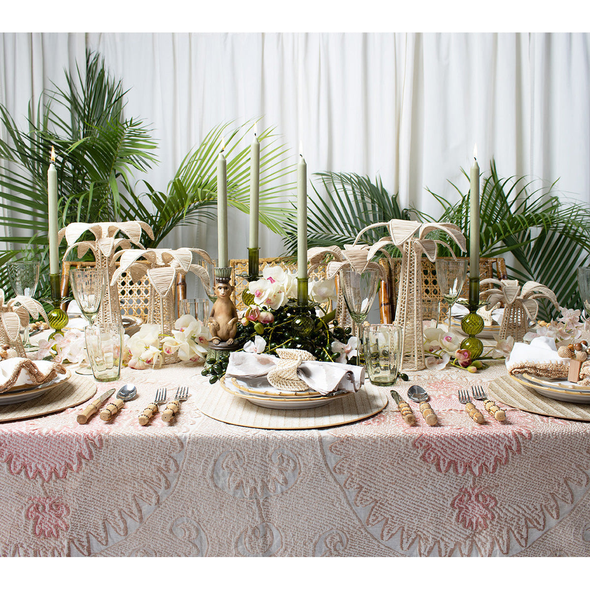 Ruffle Napkin Ring in Natural - Set of 4 by Kim Seybert Additional Image-4