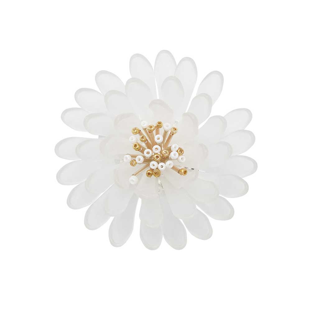 Cosmos Napkin Ring in White & Gold, Set of 4 in a Gift Box by Kim Seybert Additional Image - 5