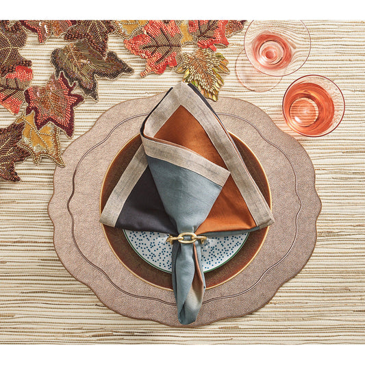 Chain Link Napkin Ring in Gold - Set of 4 by Kim Seybert Additional Image-1 Additional Image-1