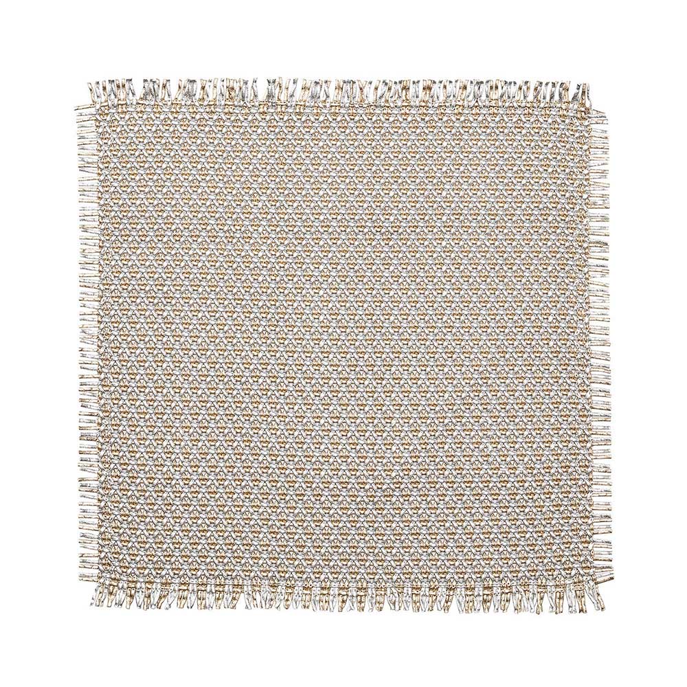 Fringe Placemat in Gold & Silver, Set of 4 by Kim Seybert