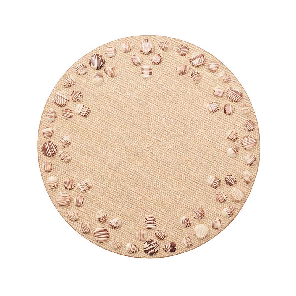 Cabochon Placemat in Natural & Brown, Set of 4 by Kim Seybert