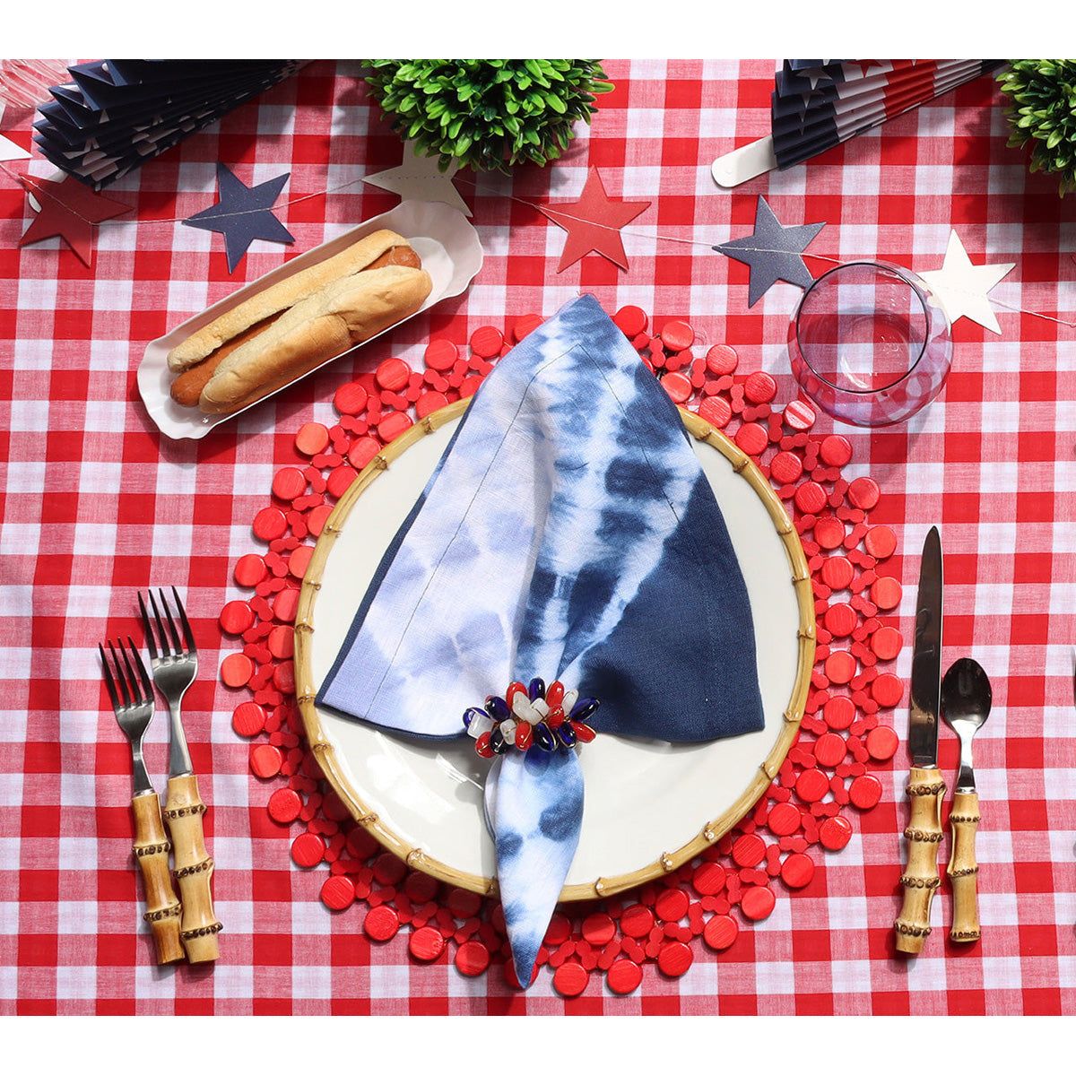 Round Bamboo Placemat - Set of 4 by Kim Seybert Additional Image-4