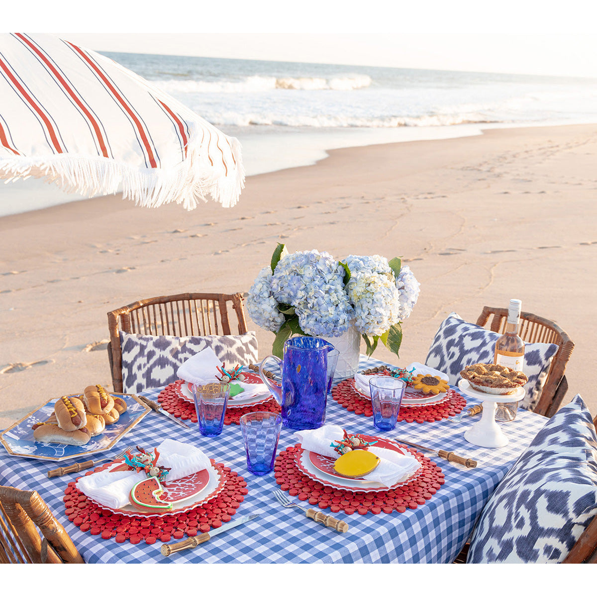 Round Bamboo Placemat - Set of 4 by Kim Seybert Additional Image-5