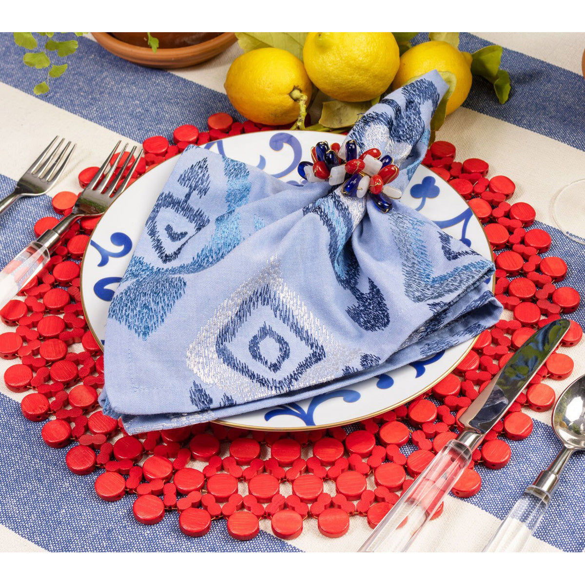 Round Bamboo Placemat - Set of 4 by Kim Seybert Additional Image-7