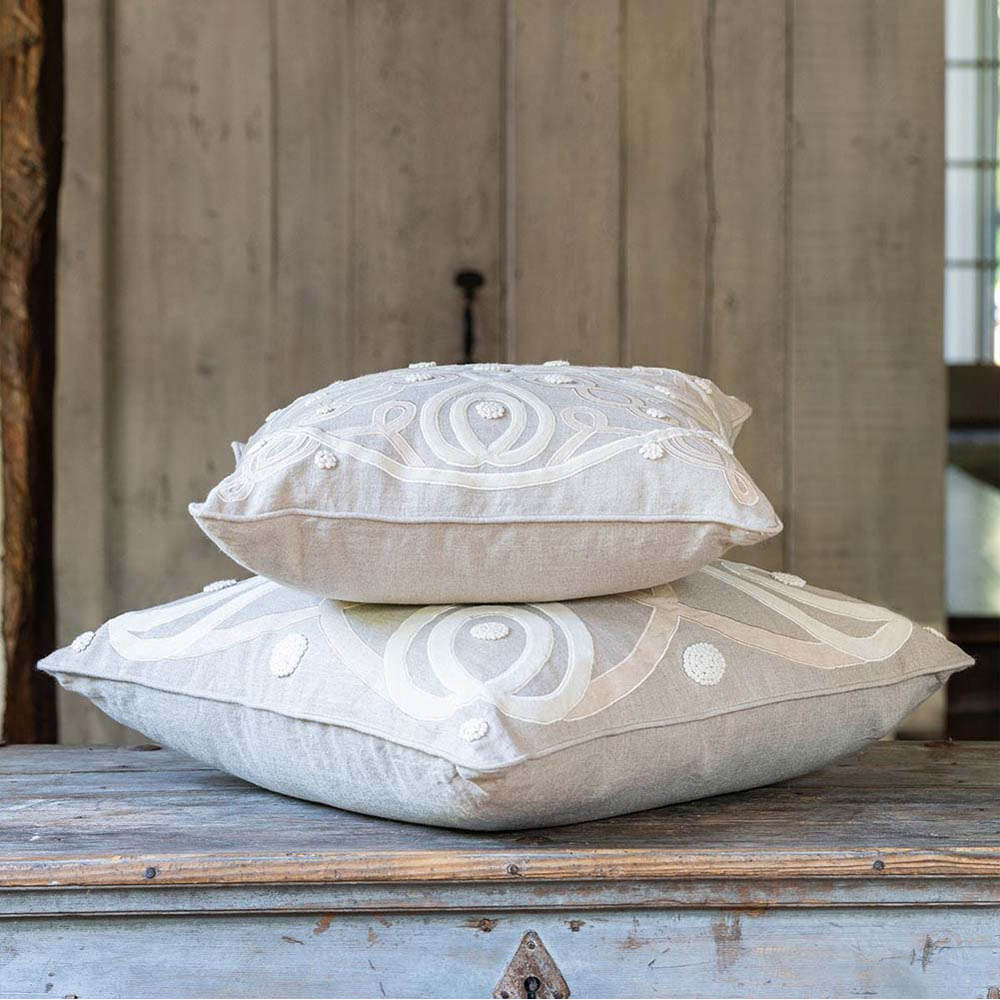 Berry & Thread Natural 18" Pillow by Juliska Additional Image-3
