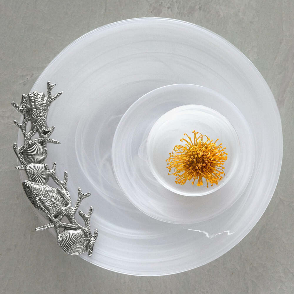 Alabaster White Seaside Platter by Mariposa Additional Image-2