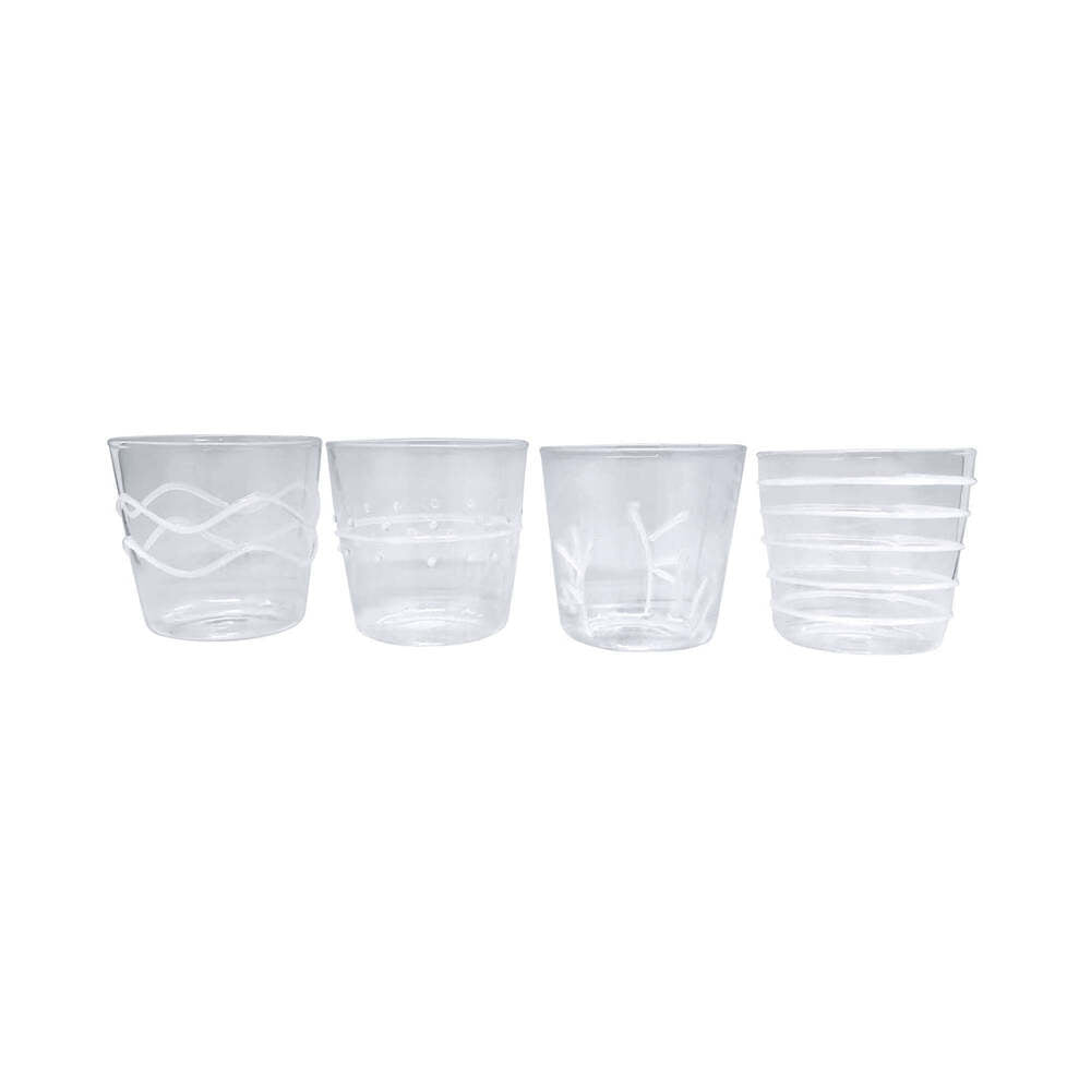Applique Suite Of Double Old-Fashioned Glasses by Mariposa