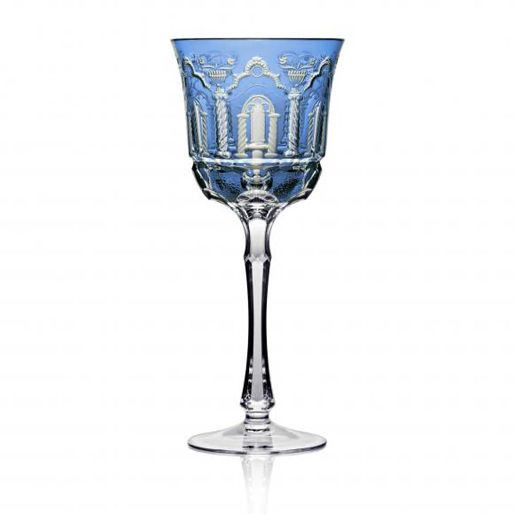 Athens Sky Blue Wine Hock by Varga Crystal