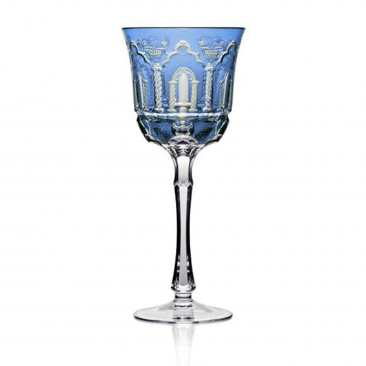 Athens Sky Blue Wine Hock by Varga Crystal
