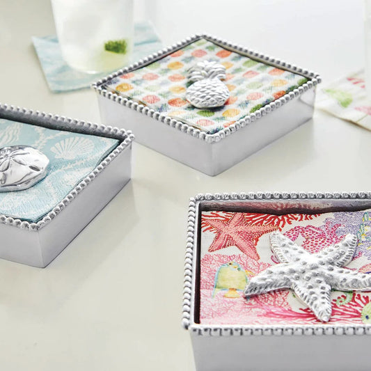 Beaded Luncheon Napkin Holder With Insert by Mariposa Additional Image-2