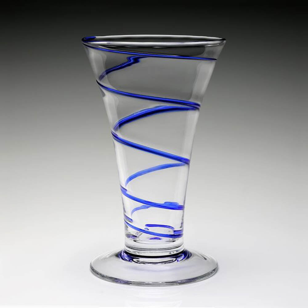Bella Blue Vase (11"/28cm) by William Yeoward Crystal Additional Image - 1