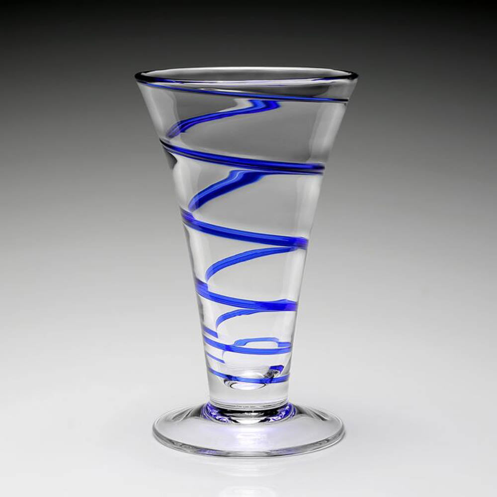 Bella Blue Vase (9"/23cm) by William Yeoward Crystal Additional Image - 1