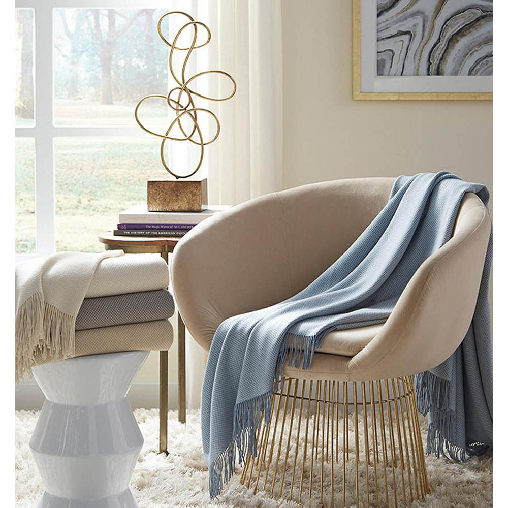 Bristol Aurora Fringed Throw by SFERRA Additional Image - 2