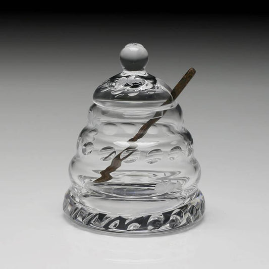 Buzzy Honey Jar with Spoon by William Yeoward Crystal Additional Image - 1