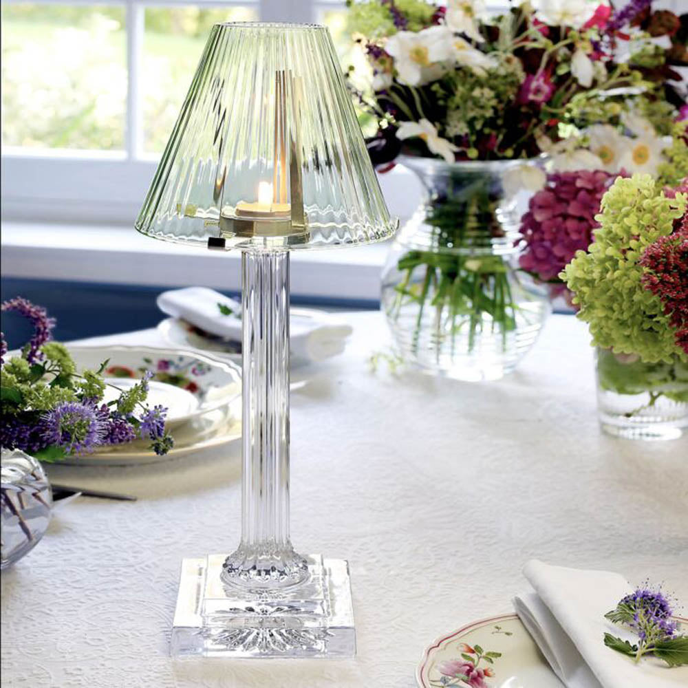 Carmen Candle Lamp Green (16"/40.50cm) by William Yeoward Crystal Additional Image - 2